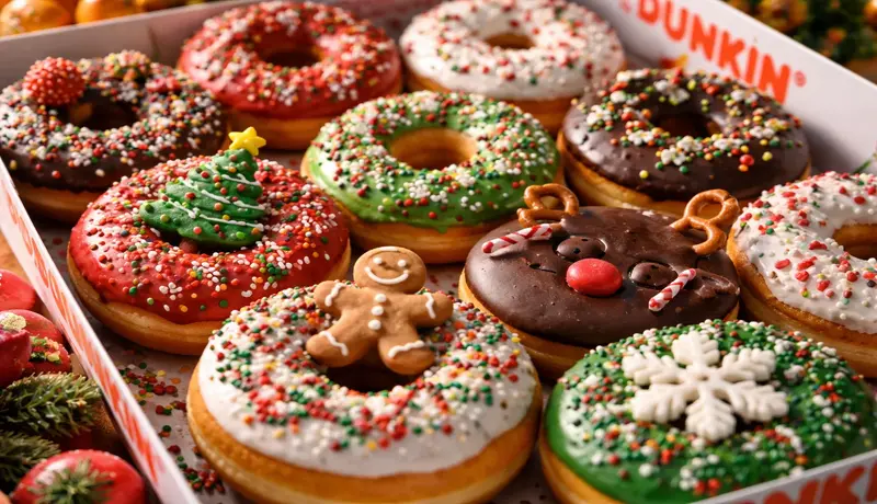 Dunkin Donuts Donuts Menu: What’s New in 2026 4 Dunkin Donuts seasonal holiday donuts 2026 with sprinkles and festive toppings
