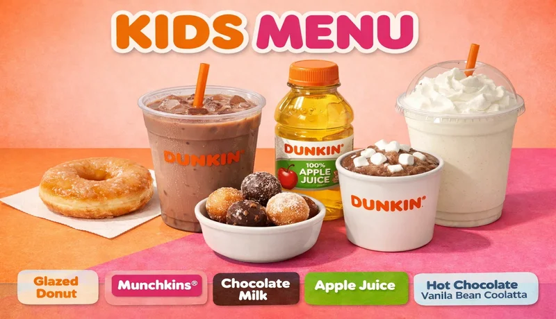 Dunkin Donuts kids menu