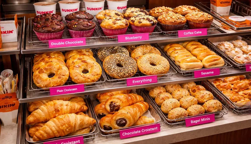 Dunkin Donuts bakery menu prices including muffins bagels and croissants
