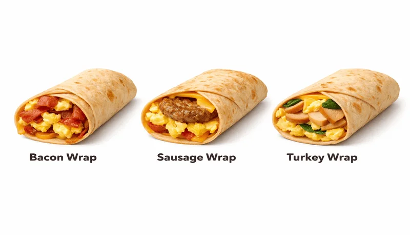 Dunkin Donuts wake up wrap flavors