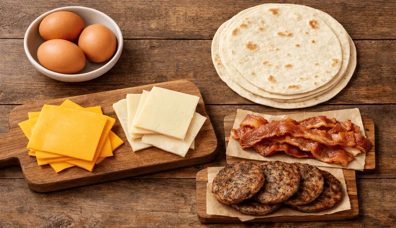 Dunkin Donuts wake up wrap ingredients