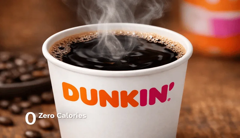 Dunkin black coffee low calorie drink