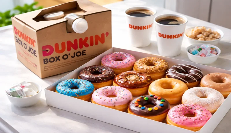 Dunkin Box O Joe with dozen donuts combo for catering