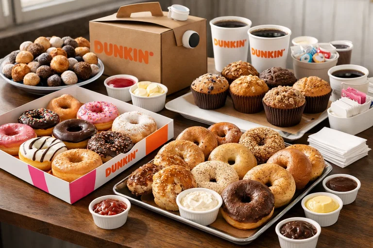 Dunkin Donuts catering menu