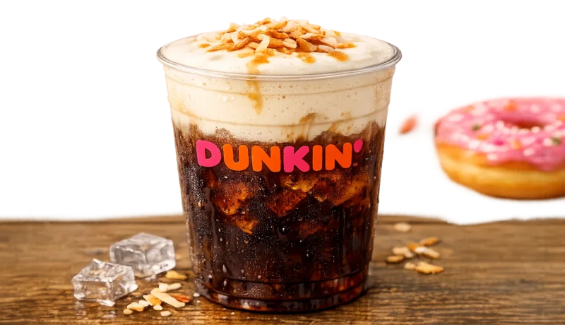 Dunkin dirty soda coffee milk pepsi drink with sweet cold foam