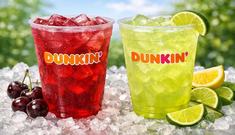 Dunkin black cherry refresher and limeade summer drinks 2026