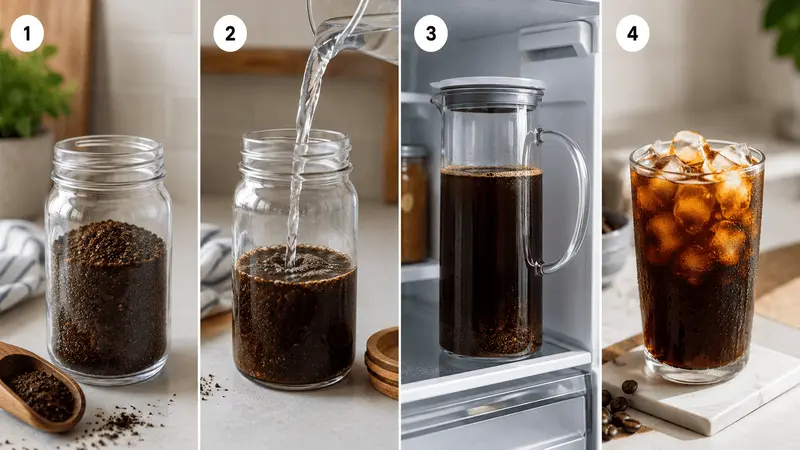Dunkin Cold Brew Menu: Prices, Calories, Caffeine & Nutrition 4 Dunkin Cold Brew recipe steps
