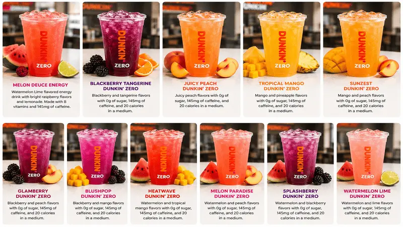 dunkin energy drinks flavors