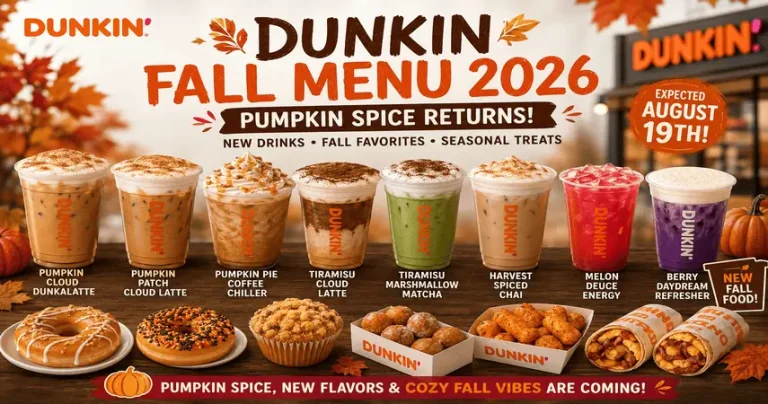 Dunkin Fall Menu 2026: New Drinks, Prices & Pumpkin Spice Release Date 10 Dunkin Fall Menu 2026 featuring pumpkin spice drinks, new fall beverages, donuts, and seasonal breakfast items